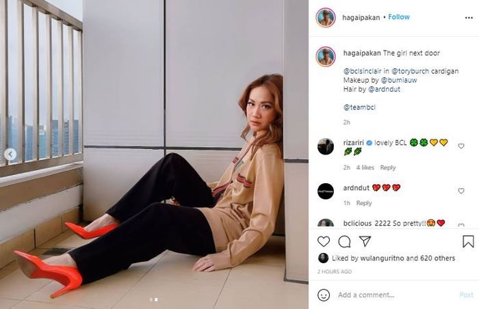 Bunga Citra Lestari ngemper di lantai