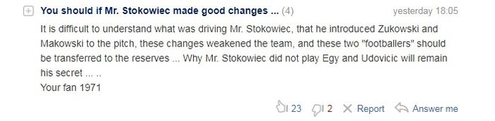 Kritik pedas fans kepada pelatih Lechia Gdansk, Piotr Stokowiec, Sabtu (7/3/2021)