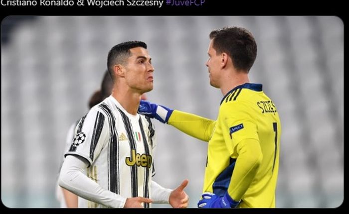 Cristiano Ronaldo dan Wojciech Szczęsny