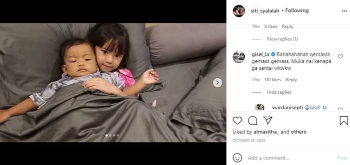 Unggahan Koneng yang masih menjalin kedekatan dengan Gempita
