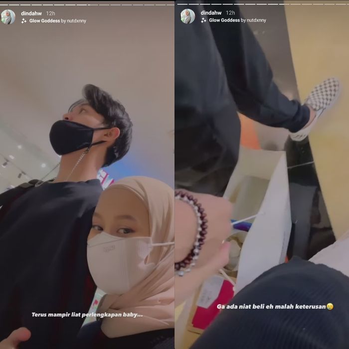 Tangkapan layar Instagram Story Dinda Hauw. 