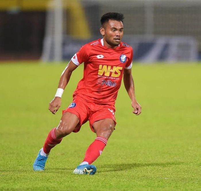 Aksi Saddil Ramdani saat memperkuat Sabah FA di Liga Super Malaysia 2021.