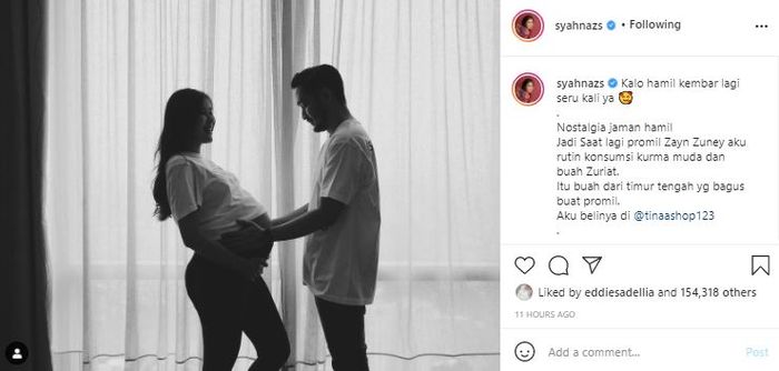 Potret lawas kehamilah  Syahnaz Sadiqah