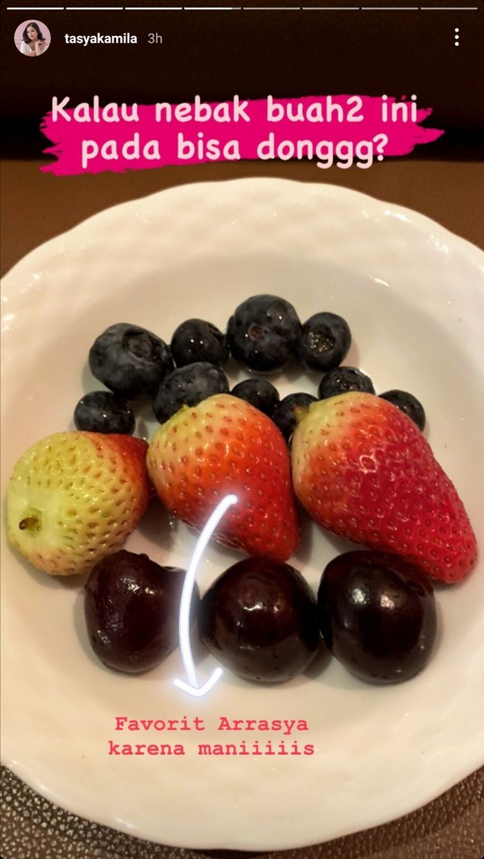 Tangkapan layar Instagram Story Tasya Kamila.