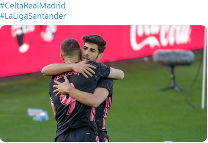 Pemain Real Madrid, Karim Benzema dan Marco Asensio