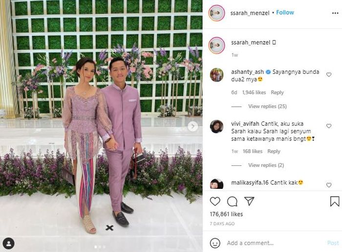 Sarah Menzel dan Azriel Hermansyah