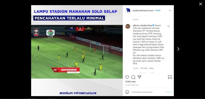 Komentar Walikota Solo, Gibran Rakabuming