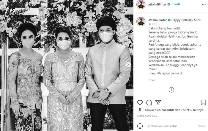 Atta Halilintar Beri Ucapan Selamat Ulang Tahun Kepada Calon Mertua, Krisdayanti Beri Pesan: Titip Aurel, Jangan Dimanja 