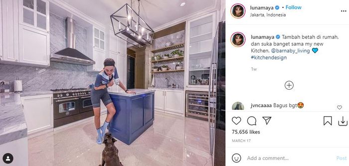 Penampakan dapur mewah Luna Maya