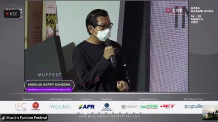 Marketing Communication Manager Geulis, Markus Happy Ganesha, saat temu media, Sabtu (27/3/2021).