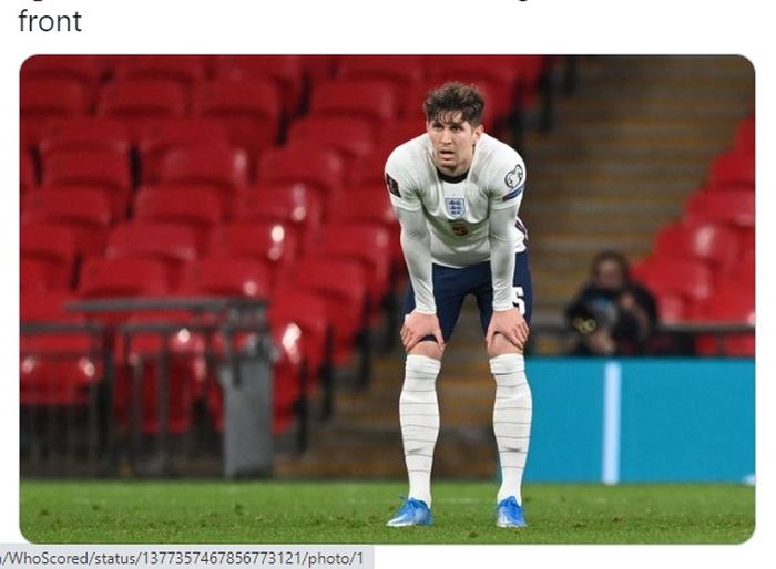 Bek timnas Inggris, John Stones.