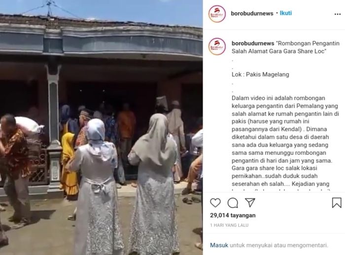 Rombongan pengantin salam alamat.