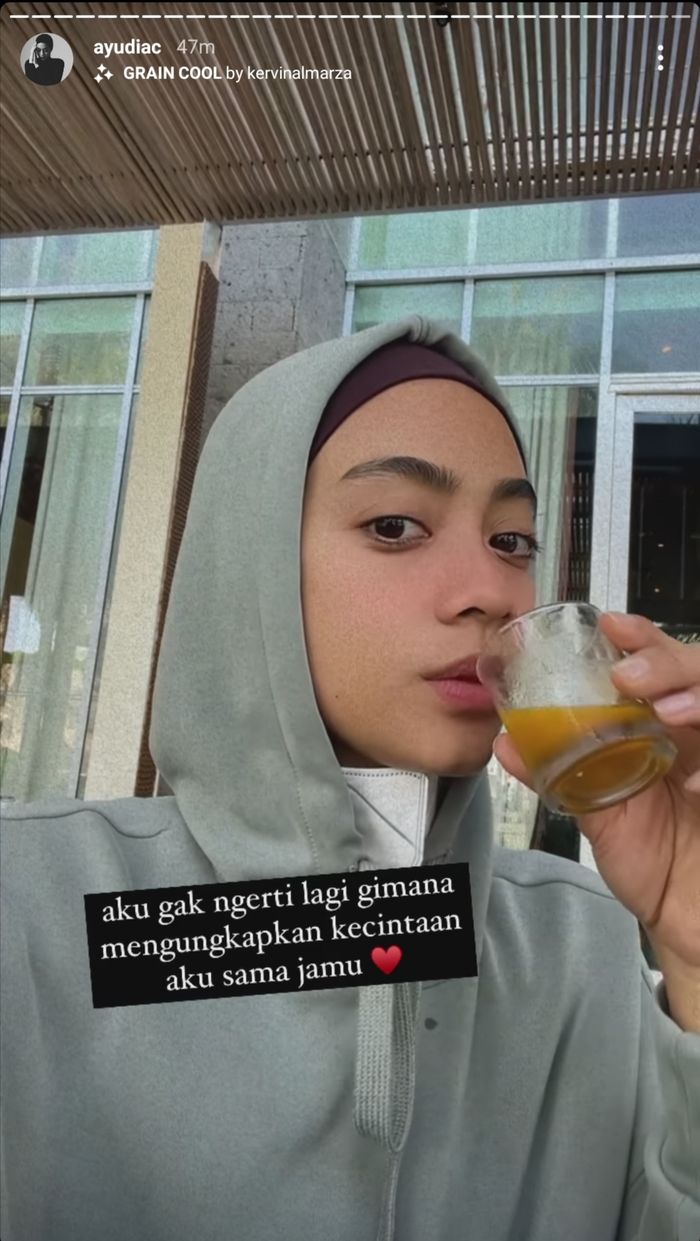 Tangkapan layar Instagram Story Ayudia Bing Slamet.