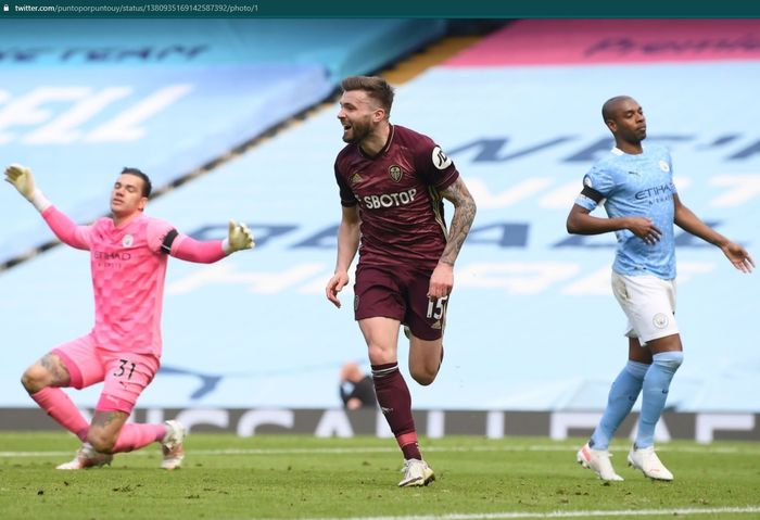 Manchester City secara mengejutkan meraih kekalahan 1-2 dari Leeds United dalam lanjutan laga pekan ke-31 Liga Inggris 2020-2021.