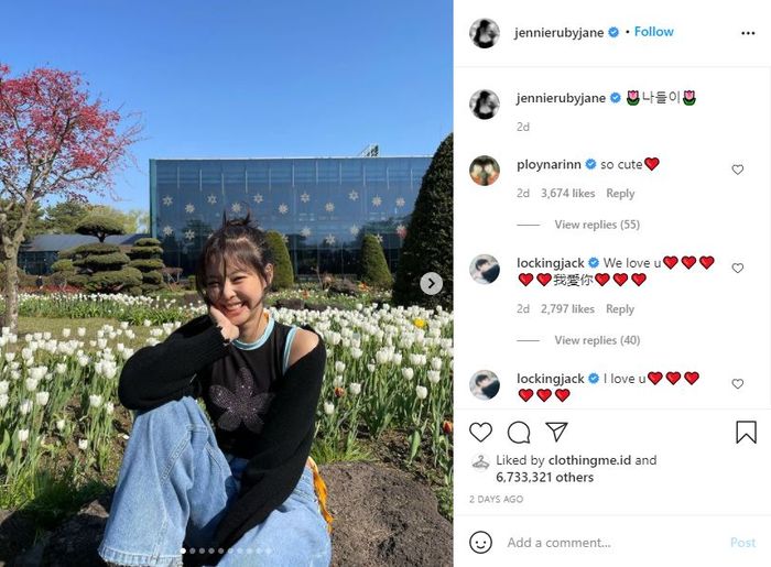 Postingan Jennie BLACKPINK Saat Berkunjung ke Arboretum di Kota Paju