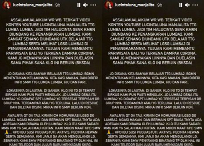 Pernyataan Lucinta Luna