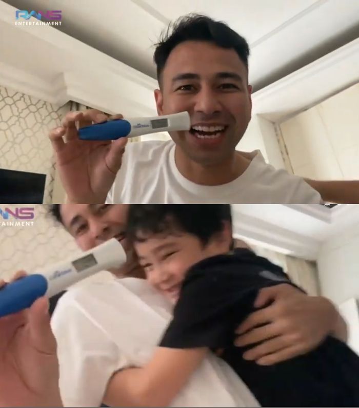 Raffi Ahmad bahagia lihat istrinya positif hamil anak kedua.
