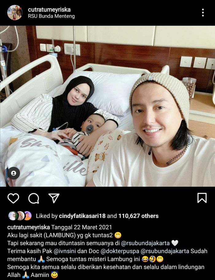 Tangkapan layar Instagram Cut Meyriska.
