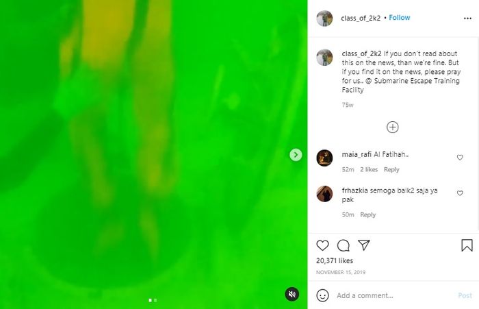 Unggahan komandan KRI Nanggala 402 Heri Oktavian.