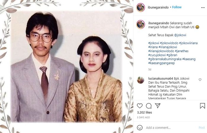 Foto Jadul Presiden Joko Widodo dan Iriana Jokowi