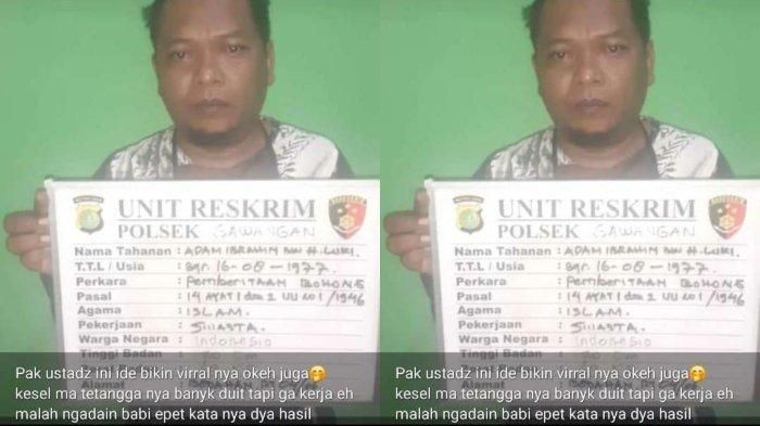 Adam Ibradi, sosok dibalik kasus penipuan viral babi ngepet di Depok, Jawa Barat, Rabu (28/4/2021). 