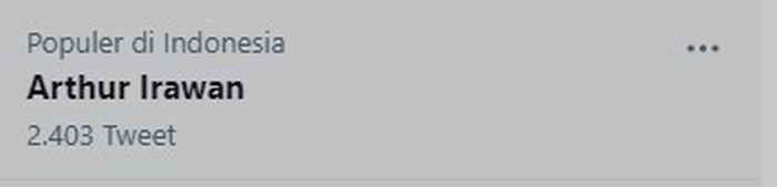 Arthur Irawan menjadi trending topic di Twitter usai dipanggil timnas Indonesia (7/5/2021). 