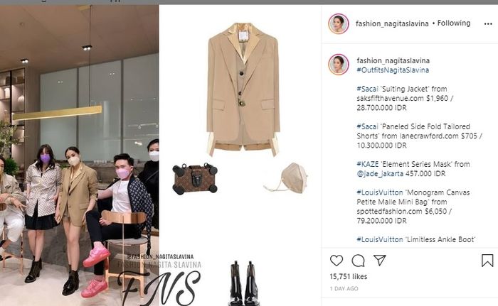 Unggahan akun @fashion_nagitaslavina.