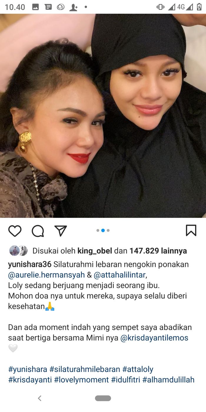 Yuni Shara mohon doa untuk Aurel Hermansyah.