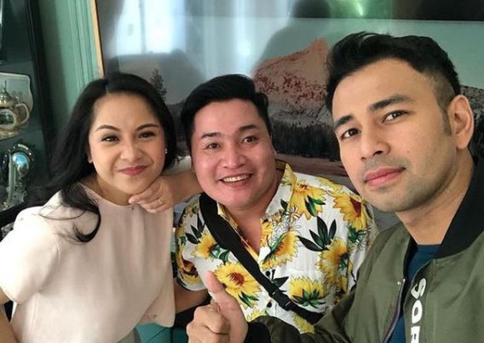 Merry bersama Raffi Ahmad dan Nagita Slavina.
