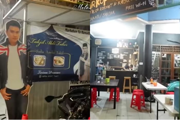 Usaha mi ayam di pekarangan rumah artis Aldi Taher.