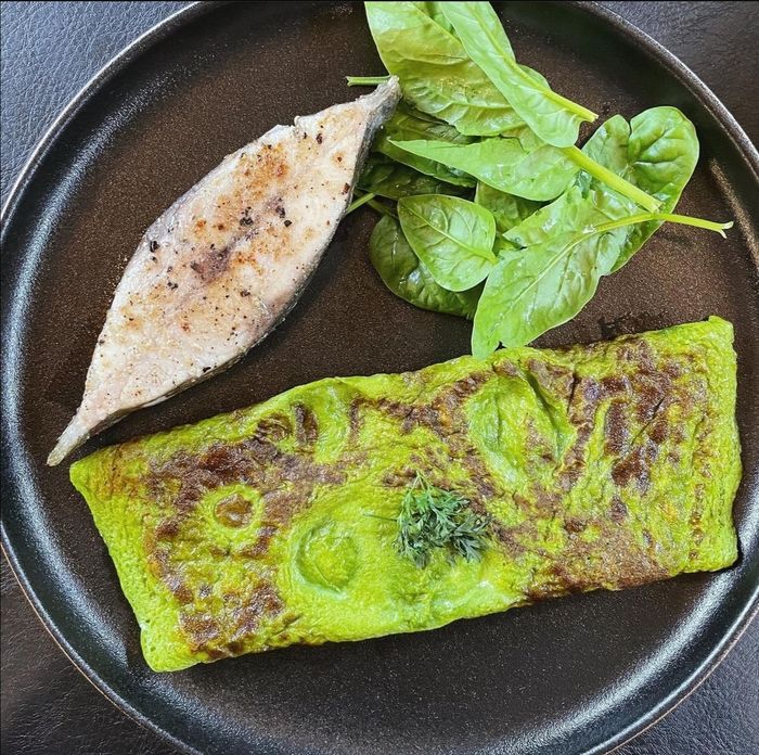 Omelette bayam ala Ayudia Bing Slamet