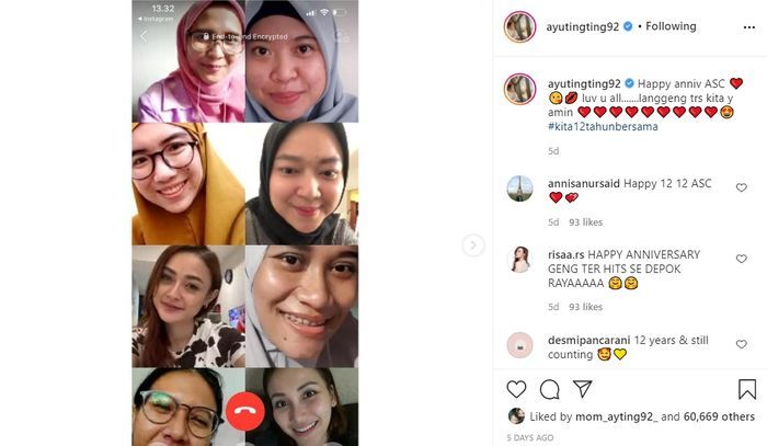 Unggahan Ayu Ting Ting 