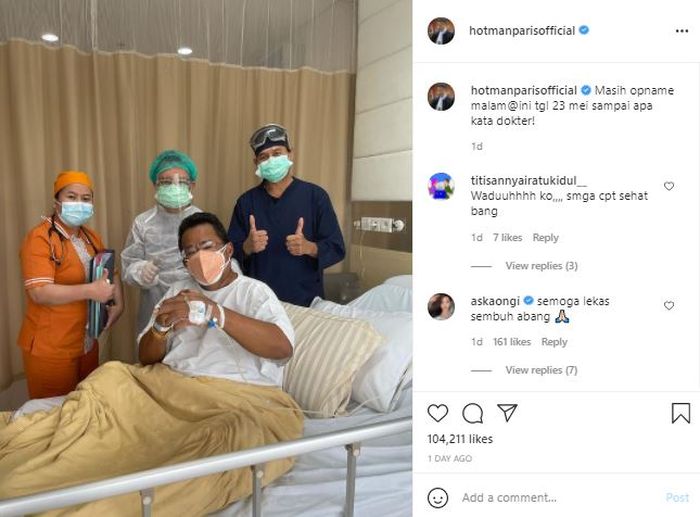 Hotman Paris Hutapea tengah jatuh sakit