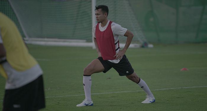 Pemain timnas Indonesia, Arif Satria, sudah tiba di Dubai dan ikut dalam latihan tim pada Rabu (26/5/2021).