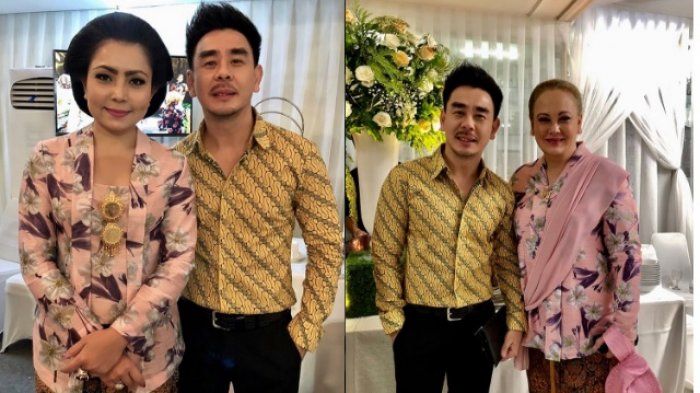 Mayangsari dan Halimah kenakan kebaya kembaran.