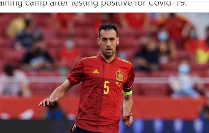 Kapten timnas Spanyol, Sergio Busquets.