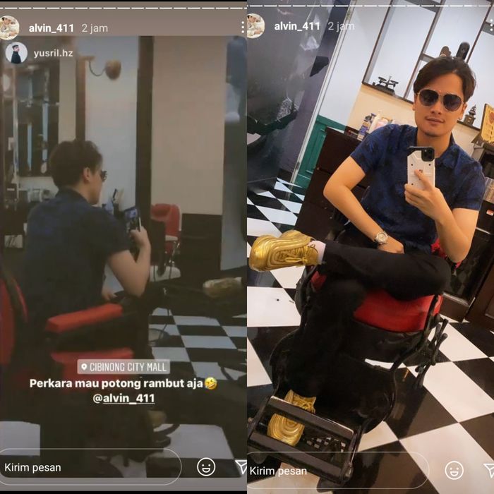 Alvin Faiz tengah asyik menikmati waktu bersama temannya di satu mal di kawasan Cibinong, Jawa Barat.  