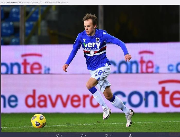 Pemain Sampdoria dan timnas Denmark, Mikkel Damsgaard.