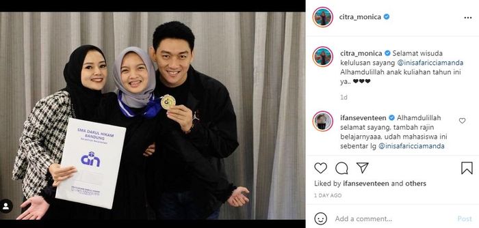 Penampilan Citra Monica kenakan hijab