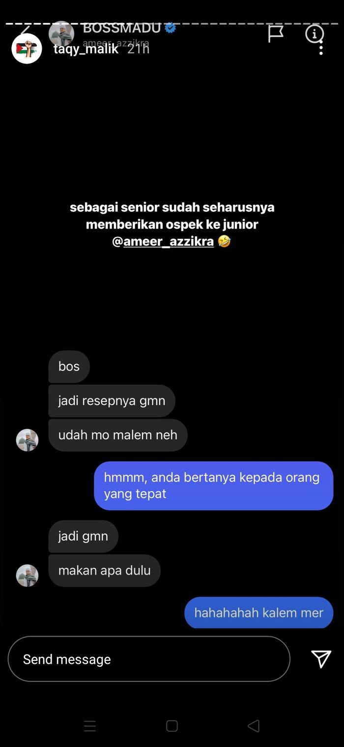 Postingan Taqy Malik