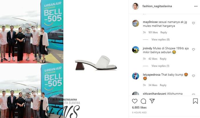 Komentar netizen melihat Nagita Slavina pakai sepatu seharga jutaan Rupiah. 