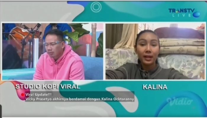 Kalina Ocktaranny saat live di Kopi Viral Trans TV, Rabu (16/6/2021).