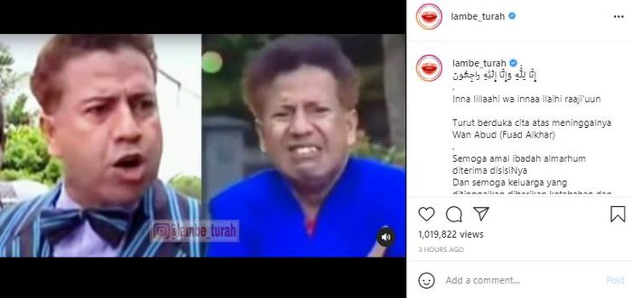 Kabar meninggalnya Fuad Alkhar 