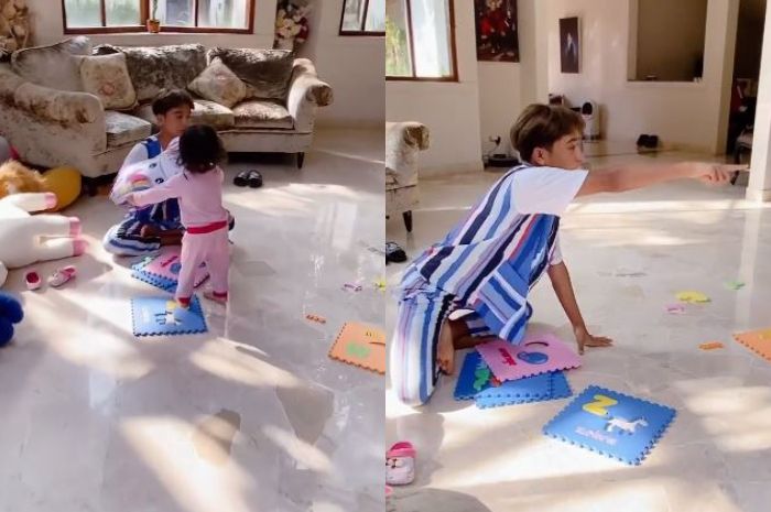 Ruang keluarga di Rumah artis Ruben Onsu dan Sarwendah