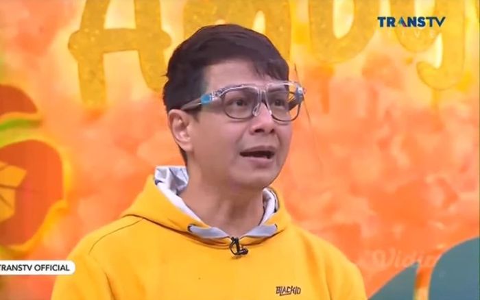 Delon Thamrin saat menjadi bintang tamu di Pagi-Pagi Ambyar Trans TV, Senin (21/6/2021).  