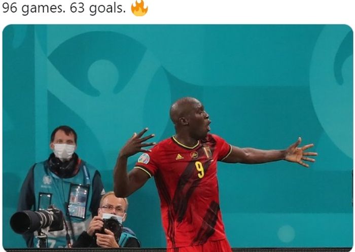 Striker timnas Belgia, Romelu Lukaku.