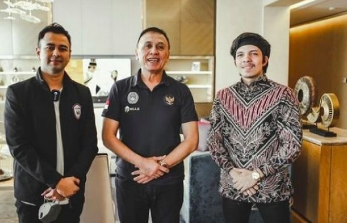 Raff Ahmad dan Atta Halilintar bertemua Ketua PSSI 