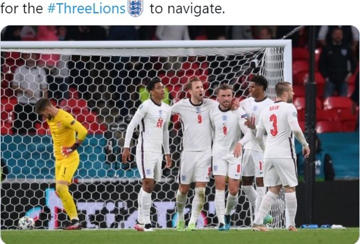 Timnas Inggris lawan Republik Ceska dalam matchday terakhir Grup D EURO 2020 di Wembley Stadium, Selasa (22/6/2021) waktu setempat.