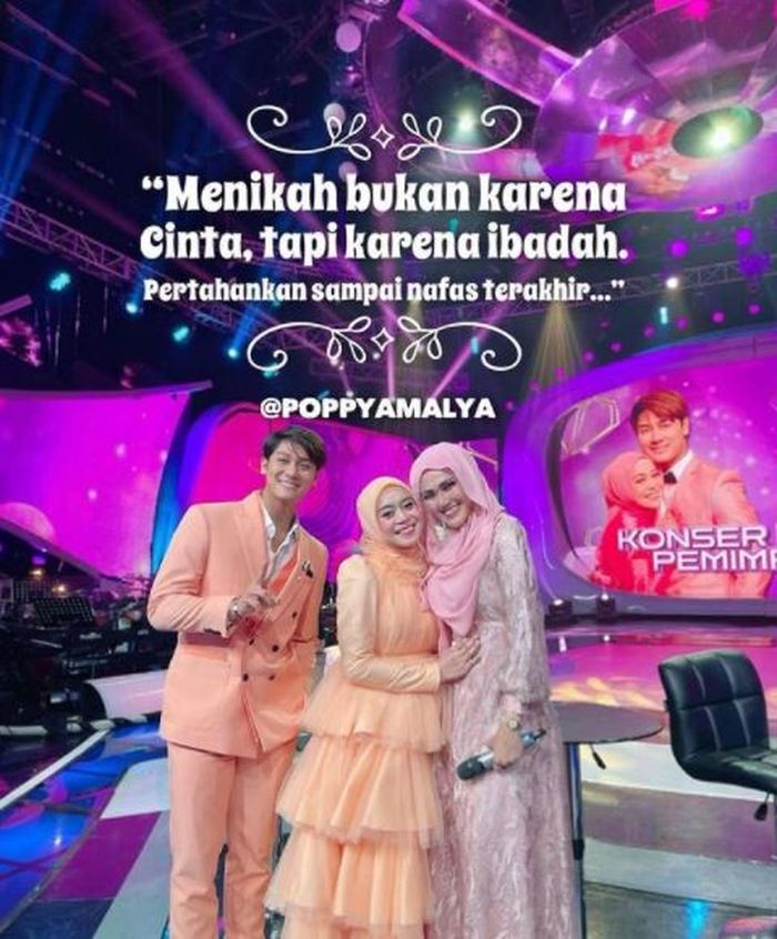 Momen pertemuan Poppy Amalya bersama Lesti Kejora dan Rizky Billar.