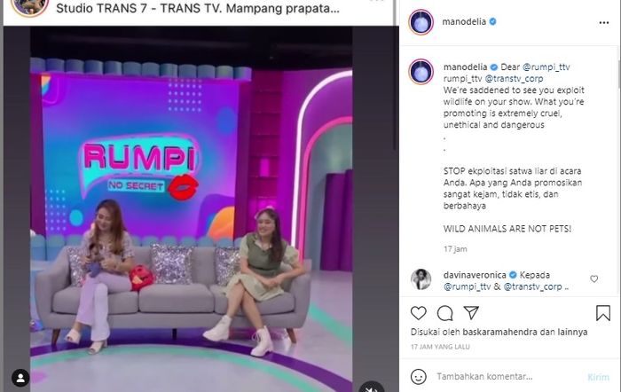 Unggahan Manohara Odelia Pinot